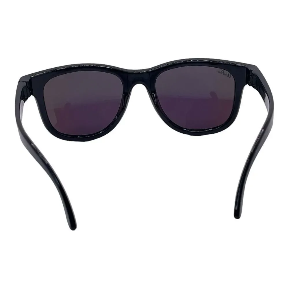 Youth WeeFarers Polarized Sunglasses Glossy Black Frames Mirrored Lens